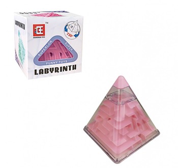 Головоломка Пирамидка лабиринт F-3 пластиковая (Розовый) фото