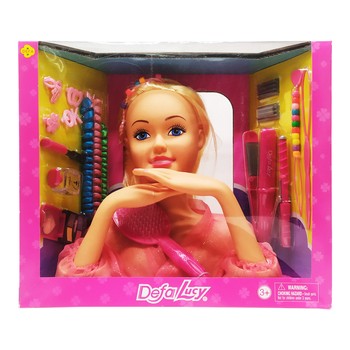 Лялька манекен для зачісок 8415 DEFA (Рожевий) фото