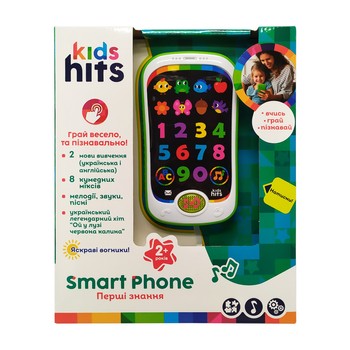 Дитячий музичний телефон "Kids Hits" Bambi KH03-002 українською мовою (Білий) фото