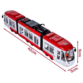Іграшка модель Трамвай K1114, 48,5*7,5*13,5 (Червоний) фото