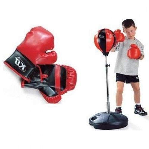 Детский боксерский набор на стойке MS 0331 с перчатками фото