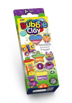 Набор для творчества Шариковый пластилин Bubble Clay 7995DT, 6 цветов фото