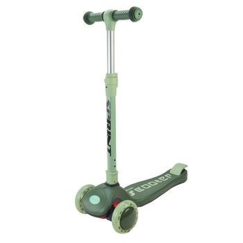 Самокат дитячий 3-х колісний Scooter SC2421(Green) колеса що світяться, зелений фото