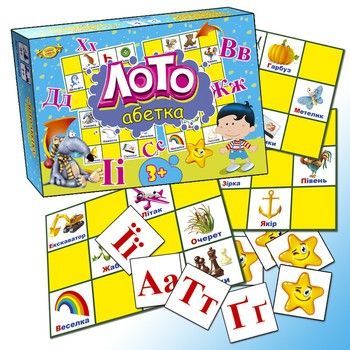 Детская развивающая игра "Лото. Абетка" MKM0305 на укр. языке фото