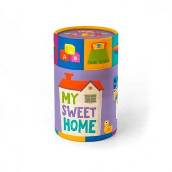Детский пазл и игра Mon Puzzle "Мой дом" 200102, 4 двусторонних пазлов по 6 элементов фото