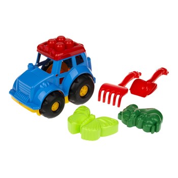 Песочный набор Трактор "Кузнечик" №2 Colorplast 0213 (Синий) фото