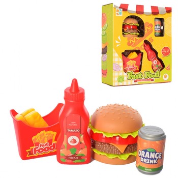 Детский игровой набор продуктов Фастфуд 699-24 с кетчупом фото