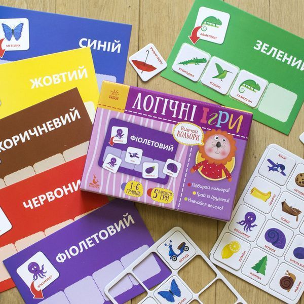 Детские логические игры "Изучай цвета" 918001, 24 карточки на укр. языке фото