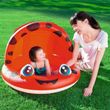 Дитячий надувний басейн з надувним дном і навісом Сонечко Besway 52189