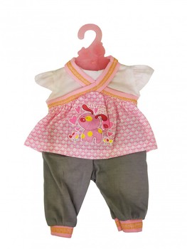 Кукольный наряд для Беби Борна DBJ-445A-456 на вешалке (Розовая собачка) фото