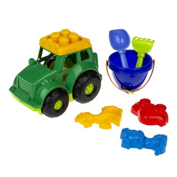 Песочный набор Трактор "Кузнечик" №3 Colorplast 0220 (Зеленый) фото