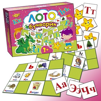 Детская развивающая игра "Лото. Букварик" MKM0306 на рус. языке фото