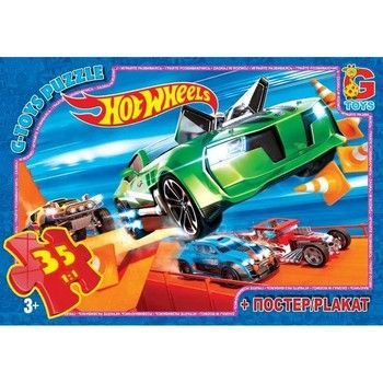 Пазли дитячі "Hot Wheels" FW700, 35 елементів фото