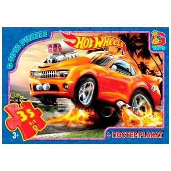 Пазли дитячі "Hot Wheels" FW701, 35 елементів фото