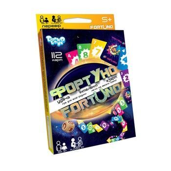 Развивающая настольная игра "ФортУно" UF-03-01U 112 карточек и кубик фото