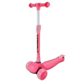 Самокат дитячий 3-х колісний Mini Scooter SC2420(Pink) колеса що світяться, рожевий фото