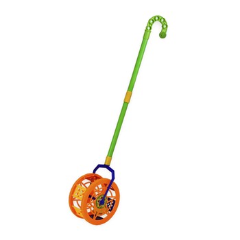 Детская каталка-колесо 777-8 длина ручки-43см (Оранжевый) фото