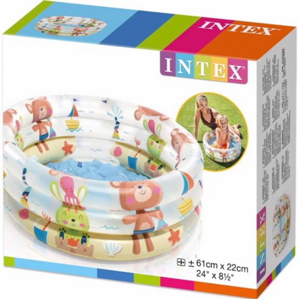 Дитячий надувний басейн для малюків 61 см Динозаври Intex 57106 фото