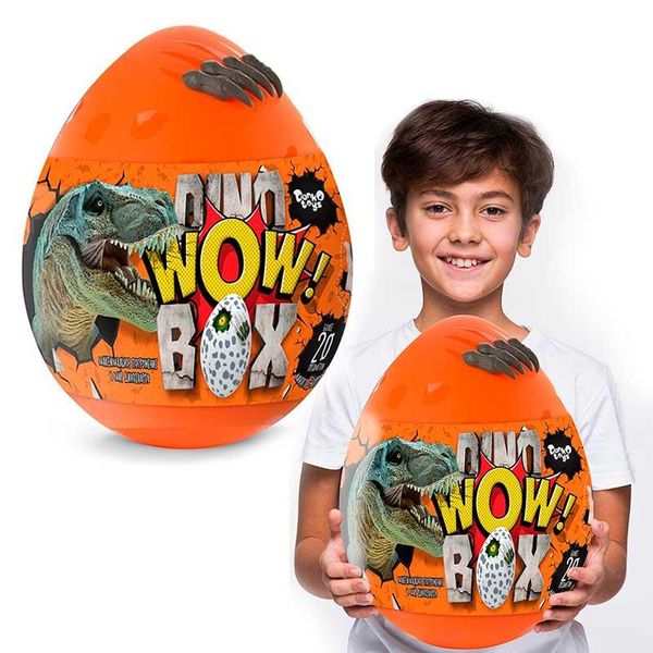 Детский набор для творчества в яйце Dino WOW Box 20 предметов (Оранжевый) DWB-01-01U фото