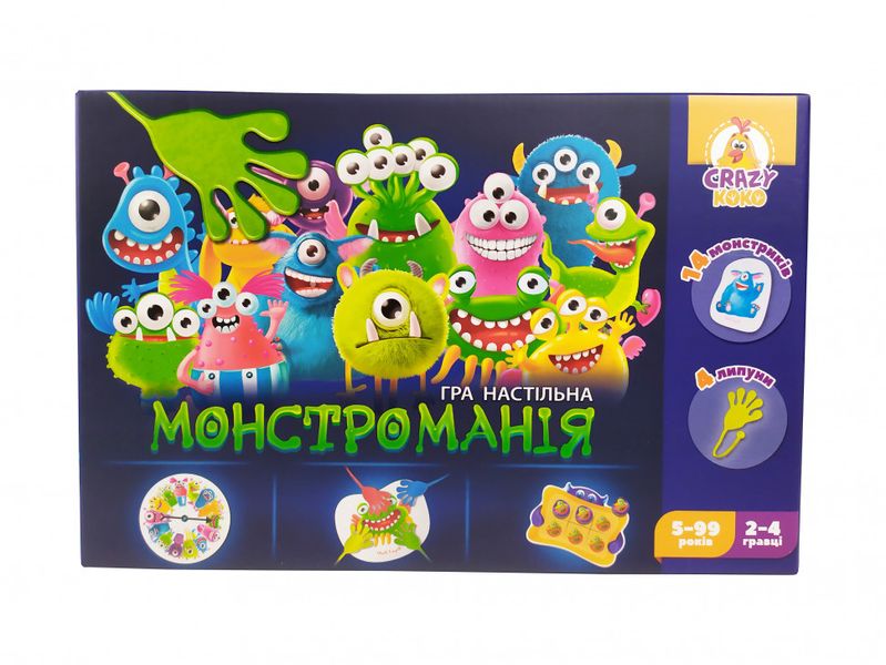 Настільна гра з липучками Монстроманія, Vladi Toys фото