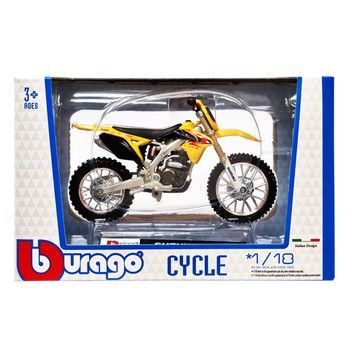 Дитяча модель Мотоцикла "SUZUKI RM-Z450" Bburago 18-51030-12 vf масштаб 1:18 фото