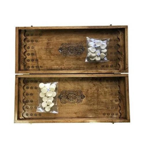 Нарды деревянные ручной работы Backgammon 1 NR - 5244, 32 фишки двух цветов фото