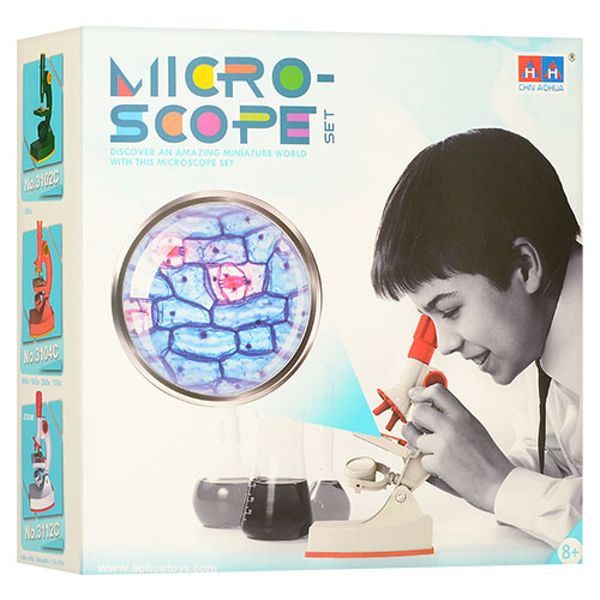 Детский игрушечный микроскоп с аксессуарами 3102C (Разноцветный) фото