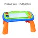 Дитячий столик магнітна дошка для малювання з штампами 009-2023 (Синьо-помаранчевий) фото 6 з 13