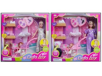Кукла беременная типа Барби Defa Lucy 8049 с ребенком и аксессуарами фото
