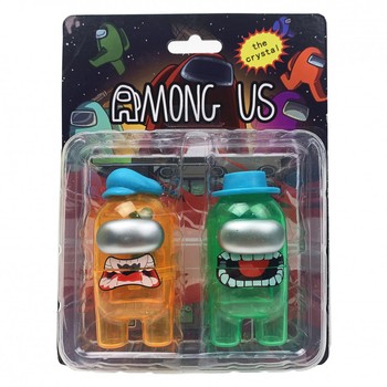 Фигурки героев 21402A "Among Us" 2 героя в наборе (Оранжевый,зеленый) фото