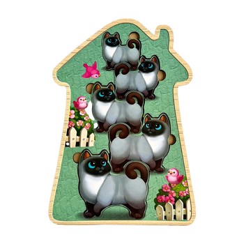 Настільна гра-сортер "Веселі котики"Ubumblebees (ПСФ066) PSF066 більше-менше фото