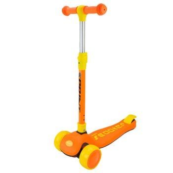 Самокат детский 3-х колесный Mini Scooter SC2420(Orange) светящиеся колеса, оранжевый фото