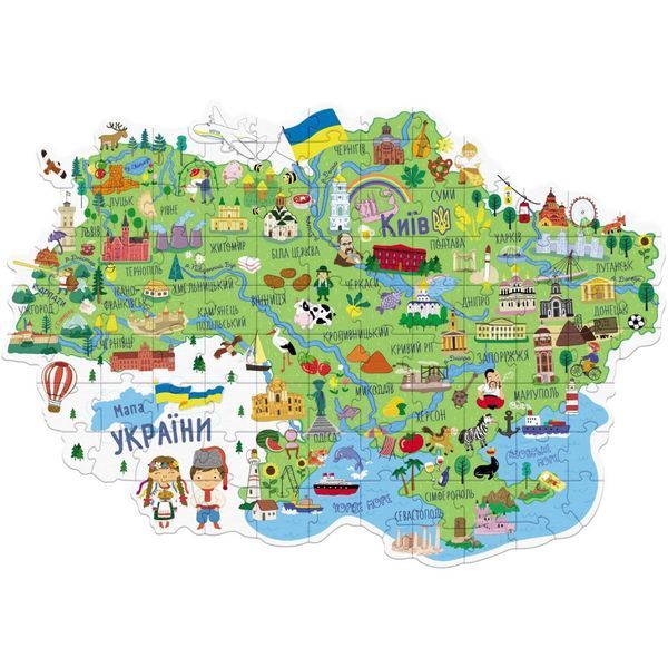 300267 Пазл &laquo;Карта Украины&raquo; 100 элементов фото