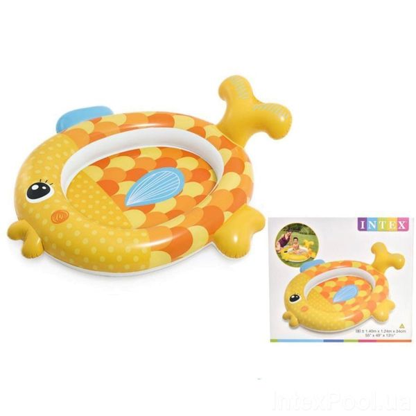 Детский надувной бассейн Золотая рыбка с ремкомплектом Intex 57111 фото