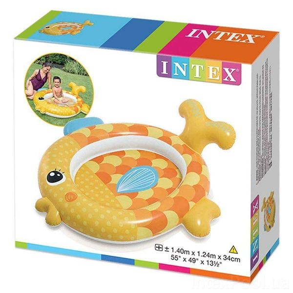 Детский надувной бассейн Золотая рыбка с ремкомплектом Intex 57111 фото