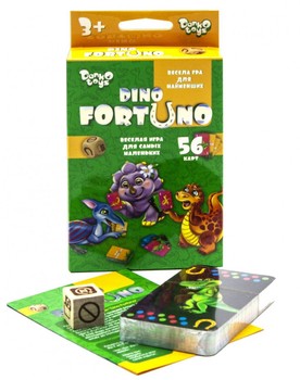 Детская развивающая настольная игра "Dino Fortuno" UF-05-01, 56 карточек фото