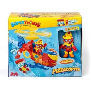 Игровой набор Пиццакоптер-S SuperThings PSTSP118IN120 вертолет, казум-кид, фигурка фото