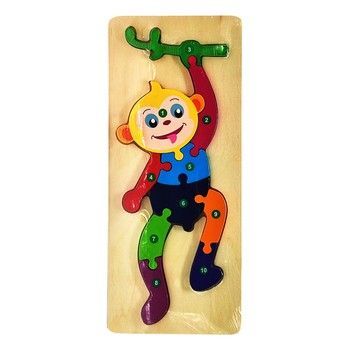 Деревянная игрушка Пазл MD 2912 (Обезьяна) фото