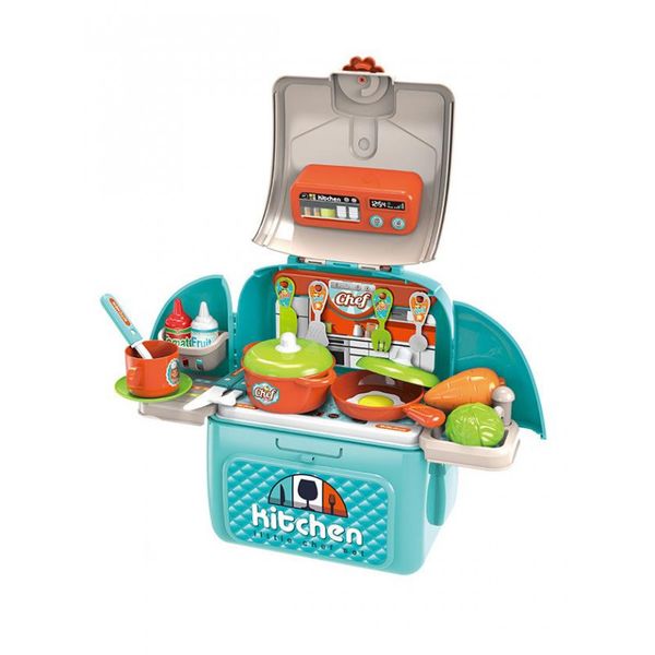 Дитяча кухня з посудом та продуктами в валізі 008-966A фото