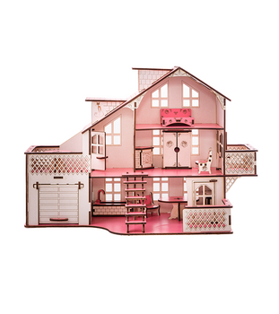 Детский кукольный дом В010 с гаражом фото