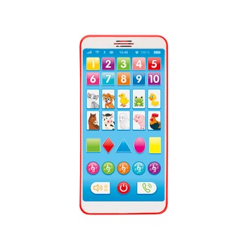 Дитячий розвиваючий Телефон M 3675, 20 віршиків, 5 пісень, цифри (Червоний) фото
