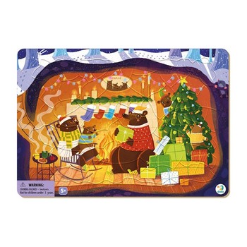 Детские пазлы с рамкой "Рождественская сказка медвежат" DoDo 300265 фото