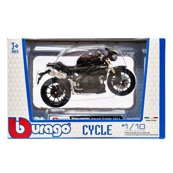 Дитяча модель Мотоцикла "TRIUMPH Speed Triple 2011" Bburago 18-51030-11 масштаб 1:18 фото