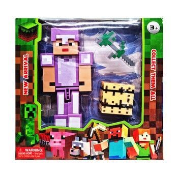 Игровая фигурка Алекс в броне из игры Майнкрафт 48110-3 с аксессуарами фото