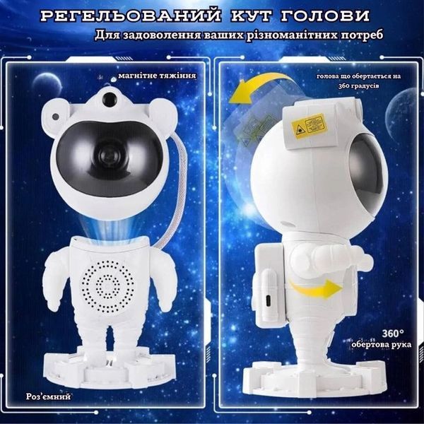 Ночник проектор звездного неба Астронавт с Bluetooth колонкой Sky Star Astronaut ZZ-202 фото