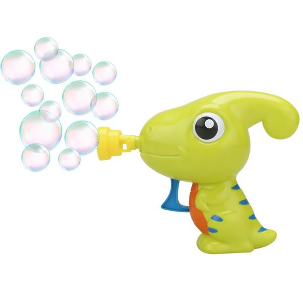 Генератор пистолет для мыльных пузырей Динозавр зелёный фото