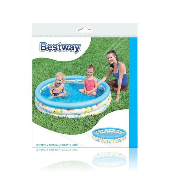 Дитячий надувний басейн круглий 102*25 см Bestway 51008 фото