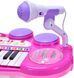 Детский синтезатор пианино с микрофоном и стульчиком BB45BD (Розовый) фото 5 из 20