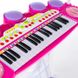 Дитячий синтезатор піаніно з мікрофоном та стільчиком BB45BD (Рожевий) фото 10 з 20