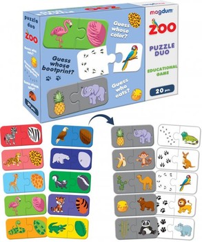 Игра настольная развивающая Парочки Зоопарк ME5032-11 EN фото